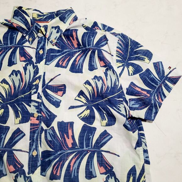 Tommy Hilfiger Other - Tommy Hilfiger Custom Fit Hibiscus Button Up  Hawaiian Tropical Print XL NWOT